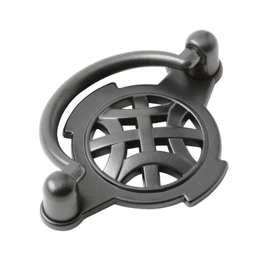 2-1/2 in. (64 mm) Center-to-Center Anthracite Traditional Pendant and Ring Pull - Super Arbor
