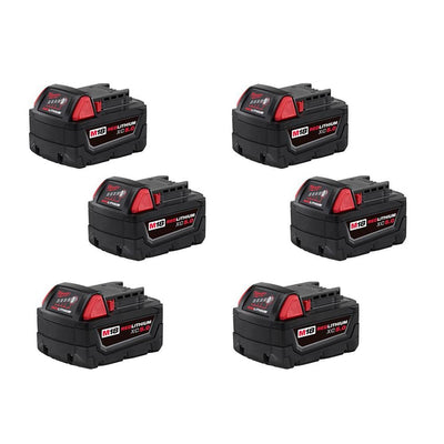 M18 18-Volt Lithium-Ion XC Extended Capacity Battery Pack 5.0Ah (6-Pack) - Super Arbor