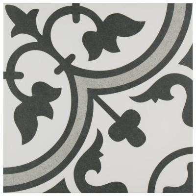 Merola Tile Arte Grey Encaustic 9-3/4 in. x 9-3/4 in. Porcelain Floor and Wall Tile (11.11 sq. ft. / case)