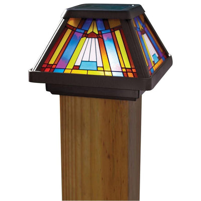 Inglenook Solar Multi-Color Outdoor Integrated LED Post Cap Deck Light - Super Arbor