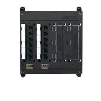 Structured Media Twist and Mount Patch Panel with 12 Cat 5e Ports, Black - Super Arbor