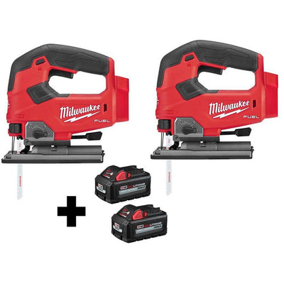 M18 FUEL 18-Volt Lithium-Ion Brushless Cordless Jig Saw (2-Tool) with (2) 6.0Ah Batteries - Super Arbor