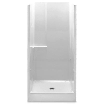 Varia 36 in. x 36 in. x 72 in. 2-Piece Shower Stall with Center Drain in White - Super Arbor