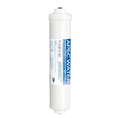 12 in. Commercial Grade Inline Carbon Post-Filter with 3/8 in. Output for Light Commercial Reverse Osmosis System - Super Arbor