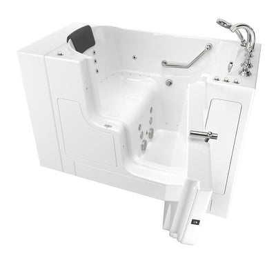 Gelcoat Premium 52 in. Right Hand Walk-In Whirlpool and Air Bathtub in White - Super Arbor