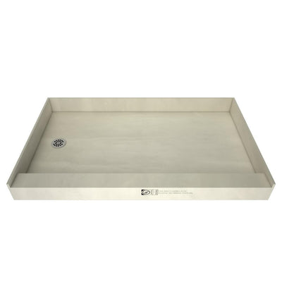 Redi Base 32 in. x 60 in. Single Threshold Shower Base with Left Drain and Polished Chrome Drain Plate - Super Arbor