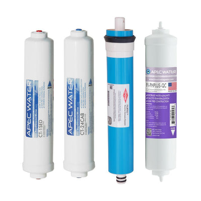 APEC Complete Filter Set for Ultimate RO-CTOP-PH Countertop RO Systems (Stages 1-4) - Super Arbor