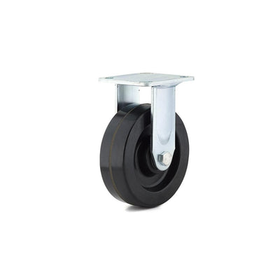 5-31/32 in. black Fixed plate Caster, 881.9 lb. Load Rating - Super Arbor