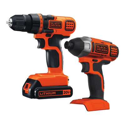 20-Volt MAX Lithium-Ion Cordless Drill/Driver and Impact Driver Combo Kit (2-Tool) with Battery 1.5Ah and Charger - Super Arbor