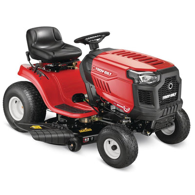 Troy-Bilt Bronco 42 in. 19 HP Briggs & Stratton Automatic Drive Gas Riding Lawn Tractor with Mow in Reverse - Super Arbor
