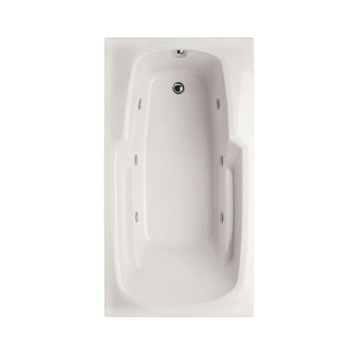 Napa 54 in. Acrylic Rectangular Drop-in Reversible Drain Whirlpool and Air Bath Tub in White - Super Arbor