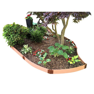 Frame It All 1 in. Profile Tool-Free Classic Sienna 16 ft. Curved Landscape Edging Kit - Super Arbor