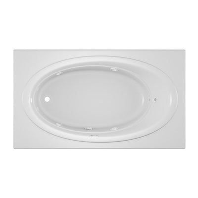 NOVA 72 in. x 42 in. Acrylic Left-Hand Drain Rectangular Drop-In Whirlpool Bathtub with Heater in White - Super Arbor