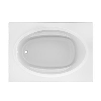 PROJECTA 60 in. x 42 in. Rectangular Oval Drop-in Reversible Soaking Bathtub in White - Super Arbor