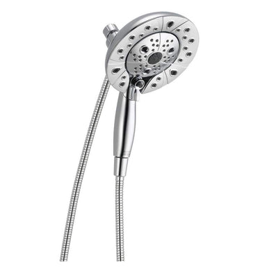 In2ition Two-in-One 5-Spray 6.9 in. Dual Wall Mount Fixed and Handheld H2Okinetic Shower Head in Chrome - Super Arbor
