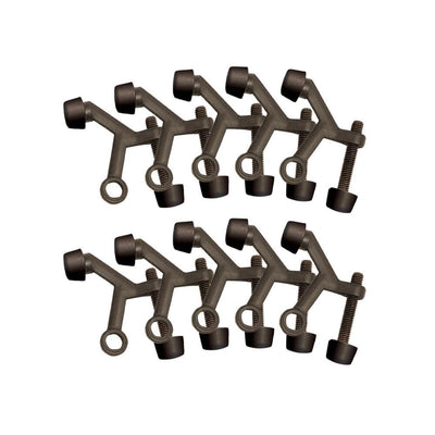 2-1/8 in. x 1-3/4 in. Oil Rubbed Bronze Standard Hinge Pin Door Stop Value Pack (10 per Pack) - Super Arbor