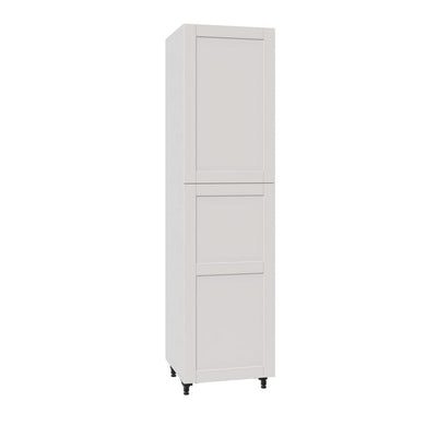 Shaker Assembled 24 in. x 94.5 in. x 24 in. Pantry Cabinet with Four Inner Drawers in Vanilla White - Super Arbor