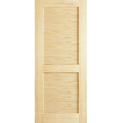 30 in. x 80 in. Louvered Solid Core Unfinished Wood Interior Door Slab - Super Arbor