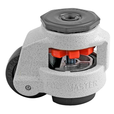 2-1/2 in. Nylon Wheel Metric Stem Leveling Caster with Load Rating 1100 lbs. - Super Arbor