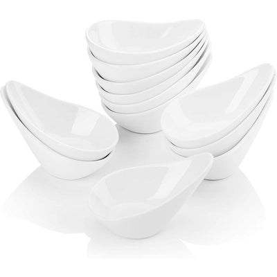 4.5 in. Ceramic White Ramekins Souffle Dishes for Creme Brulee(Set of 12) - Super Arbor