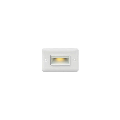 120-Volt 4-Watt Horizontal Satin White LED Luna Step Light - Super Arbor