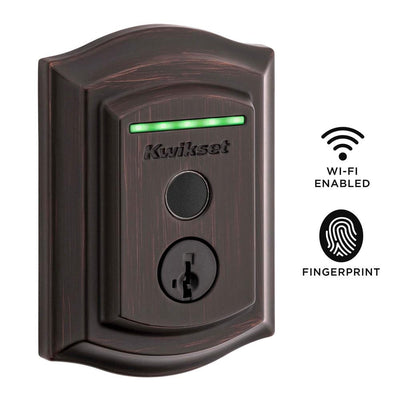 Halo Touch Venetian Bronze Traditional Fingerprint Wi-Fi Electronic Smart Lock Deadbolt Featuring SmartKey Security - Super Arbor