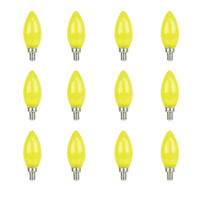 Feit Electric 60-Watt Equivalent CA10 Candelabra Base LED Bug Light Bulb (12-Pack) - Super Arbor