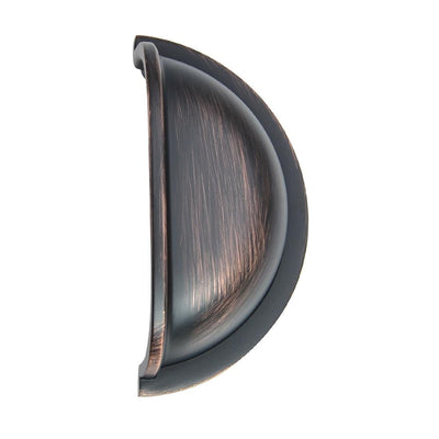 3 in. (76 mm) Center-to-Center Oil Rubbed Bronze Traditional Bin Cup Drawer Pull (10-Pack) - Super Arbor
