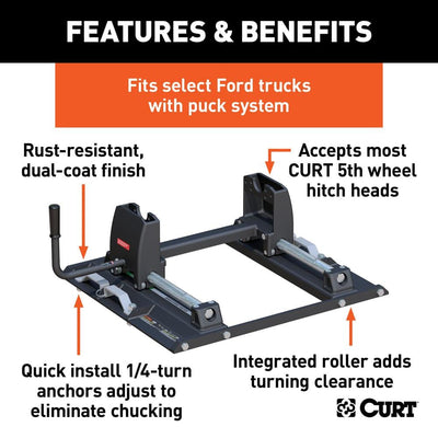 CURT OEM Puck System 5th Wheel Roller for Ford - Super Arbor