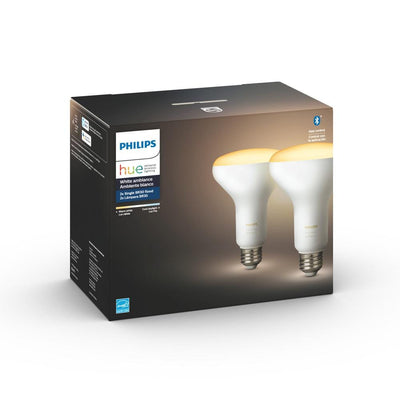 Philips Hue White Ambiance BR30 LED 65-Watt Equivalent Dimmable Smart Wireless Flood Light Bulb with Bluetooth (2 Pack) - Super Arbor