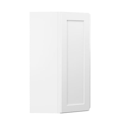 Denver White Painted Plywood Shaker Stock Ready to Assemble Corner Wall Kitchen Cabinet (24in.x 42in.x22.5in.)