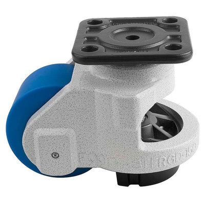 3-1/2 in. MC Nylon Wheel Top Plate Leveling Caster with Load Rating (3300 lbs.) - Super Arbor