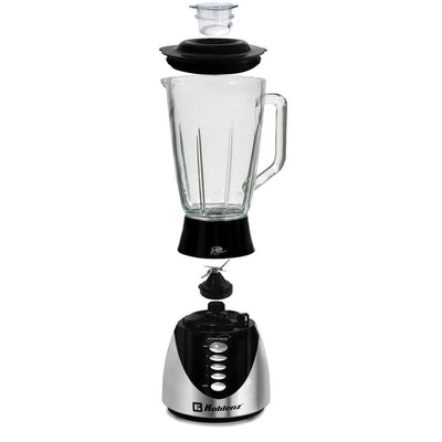 Kitchen Magic Collection 50 oz. 3-Speed and Pulse Black Glass Jar Blender - Super Arbor