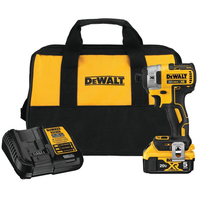 20-Volt MAX Lithium-Ion Cordless 1/4 in. Impact Driver with 5.0 Ah Battery Pack, Charger and Tool Bag - Super Arbor