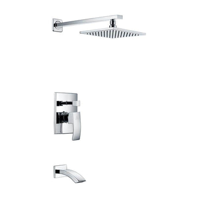 Spirito Series 1-Handle 1-Spray Tub and Shower Faucet in Polished Chrome (Valve Included) - Super Arbor