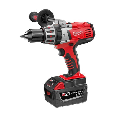 M28 28-Volt Lithium-Ion Cordless 1/2 in. Hammer Drill Kit with Two 3.0Ah Batteries and Charger