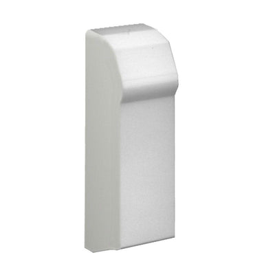 Fine/Line 30 2 in. Left End Cap Non-Hinged for Baseboard Heaters in Nu White - Super Arbor
