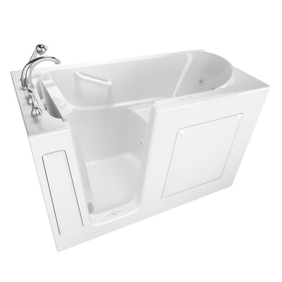 Value Series 60 in. Left Hand Walk-In Whirlpool and Air Bath Bathtub in White - Super Arbor