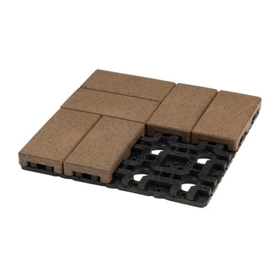 4 in. x 8 in. Boardwalk Composite Resurfacing Paver Grid System (8 Pavers and 1 Grid) - Super Arbor