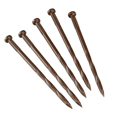 Valley View Industries 9 in. L Dark Brown Landscape Anchor Spikes (24-Quantity) - Super Arbor