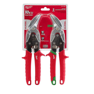 Left and Right Offset Aviation Snips (2-Pack) - Super Arbor