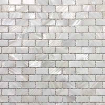 Art3d 11.7 in. x 11.5 in. Mother of Pearl Backsplash Mosaic Subway Tile in Natural White (10-Pack) - Super Arbor