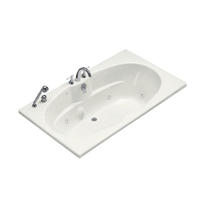 ProFlex 7242 6 ft. Acrylic Oval Drop-in Whirlpool Bathtub in White - Super Arbor