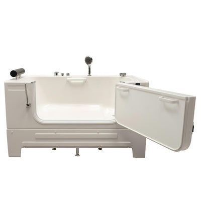 Neptune 5.17 ft. Right Drain Sit-In Bathtub with Heated Air in White - Super Arbor