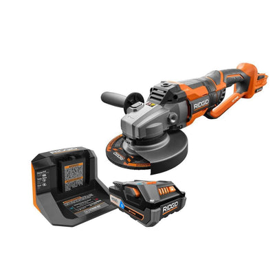 18-Volt OCTANE Cordless Brushless 7 in. Dual Angle Grinder Kit with (1) OCTANE Bluetooth 3.0 Ah Battery and Charger - Super Arbor