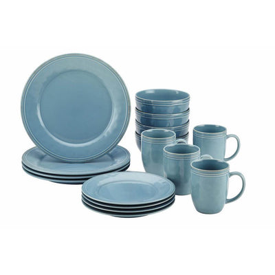 Cucina 16-Piece Agave Blue Dinnerware Set - Super Arbor