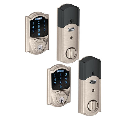 Camelot Aged Bronze Connect Smart Door Lock with Alarm (2-Pack) - Super Arbor