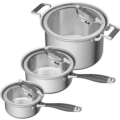 CookCraft by Candace 6-Piece Stainless Steel Cookware Set - Super Arbor