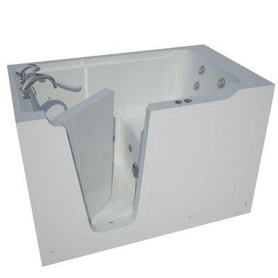 HD Series 60 in. Left Drain Quick Fill Walk-In Whirlpool Bath Tub with Powered Fast Drain in White - Super Arbor