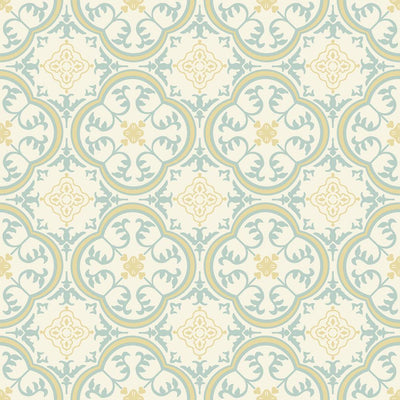 IVC Soho Blue and Gold Residential Vinyl Sheet, Sold by 13.2 ft. Wide x Custom Length - Super Arbor